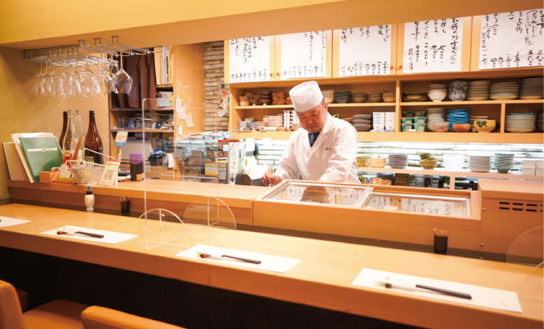 楽山のカウンター